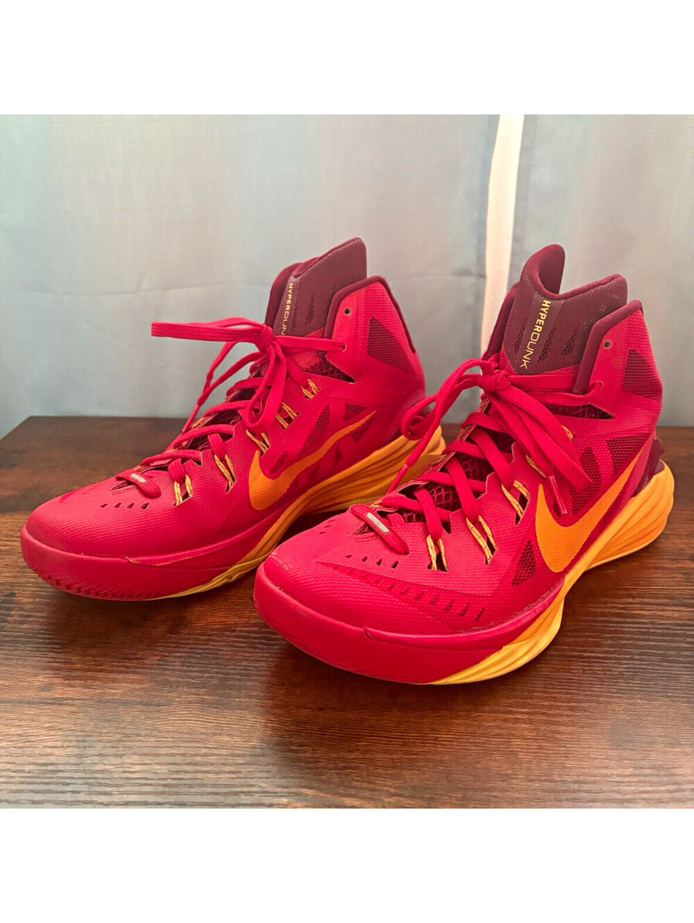 Nike Hyperdunk 2014 Red Orange Basketball Shoes Men’s Size 9